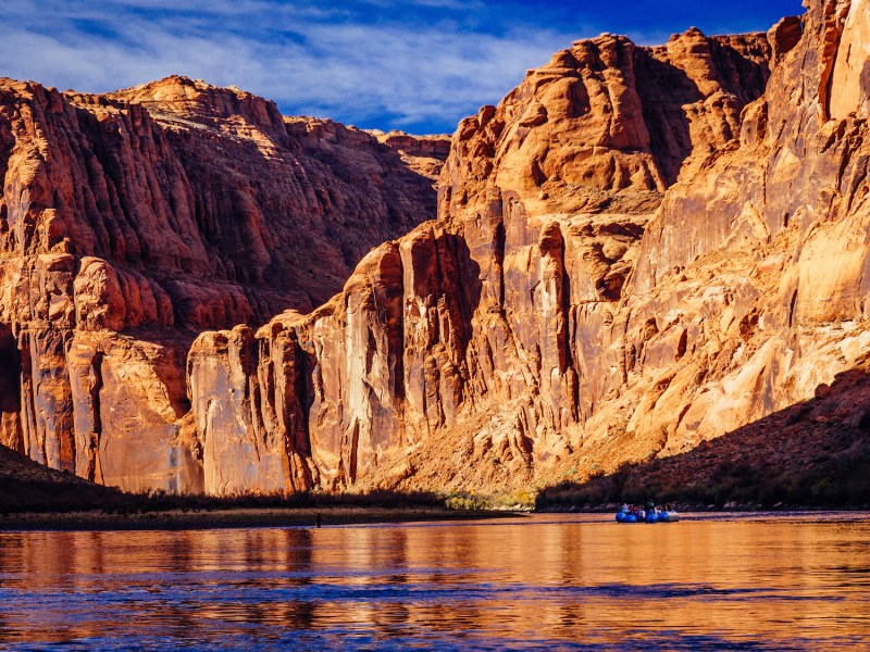a canyon with a mountain in the background