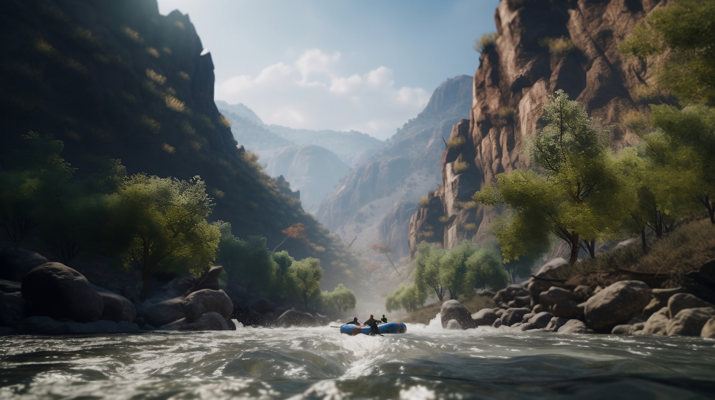 a body of water with a mountain in the background